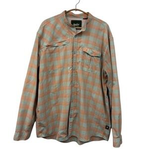 Howler Brothers FLAWED Mens Plaid Long‎ Sleeve Button Up Shirt XL STAINED